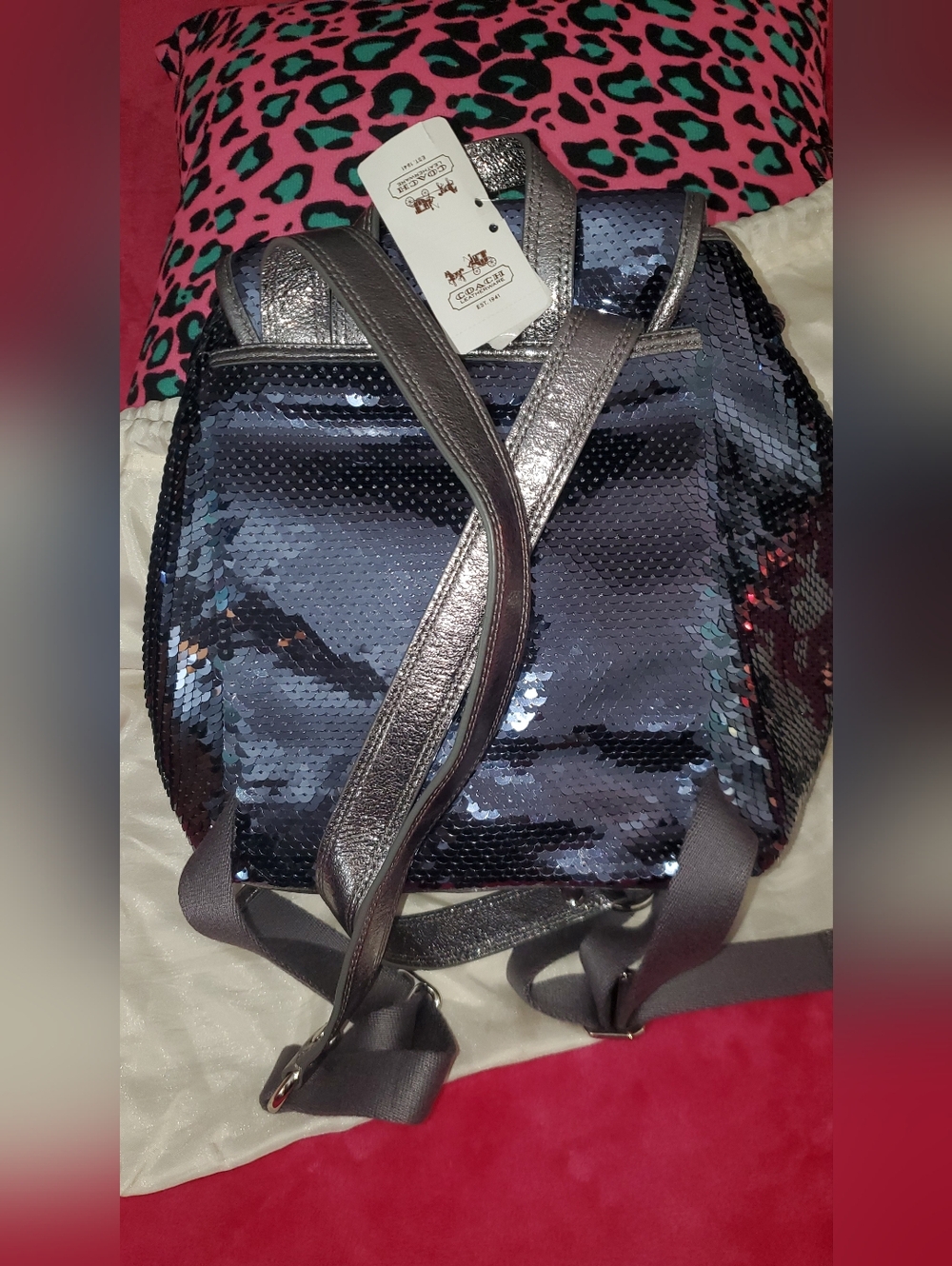 Coach Poppy Sequin Backpack 2011 Y2K Vintage Rare - With Tags - Picture 3 of 7